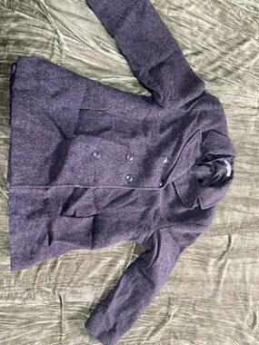 Women’s Double-Breasted Blazer Jacket in Dark Charcoal